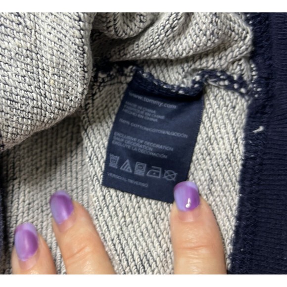 Tommy Hilfiger 1985 Boys Henley Sweatshirt 3 Button Collar Navy Blue LG 16/18 - Picture 8 of 10